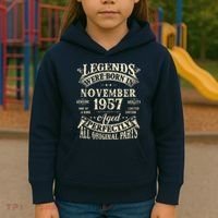 Birthday Gift 1957 Legend November 1957 Kids Hoodie thumb 3