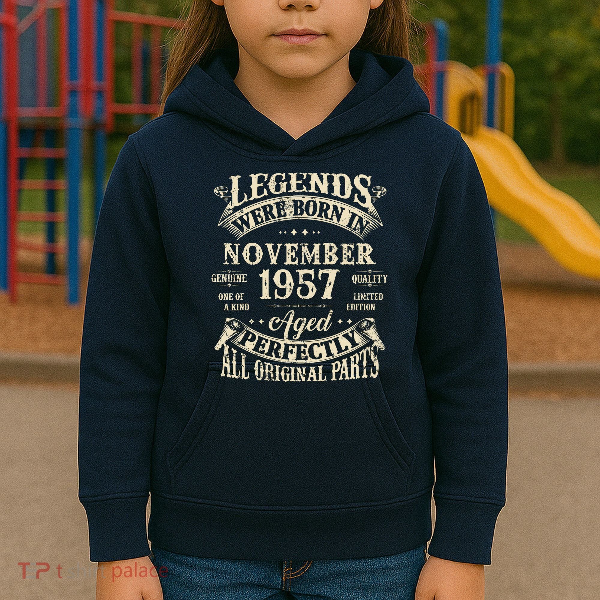 Birthday Gift 1957 Legend November 1957 Kids Hoodie