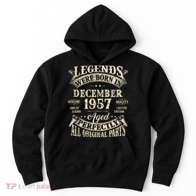 Birthday Gift 1957 Legend December 1957 Hoodie