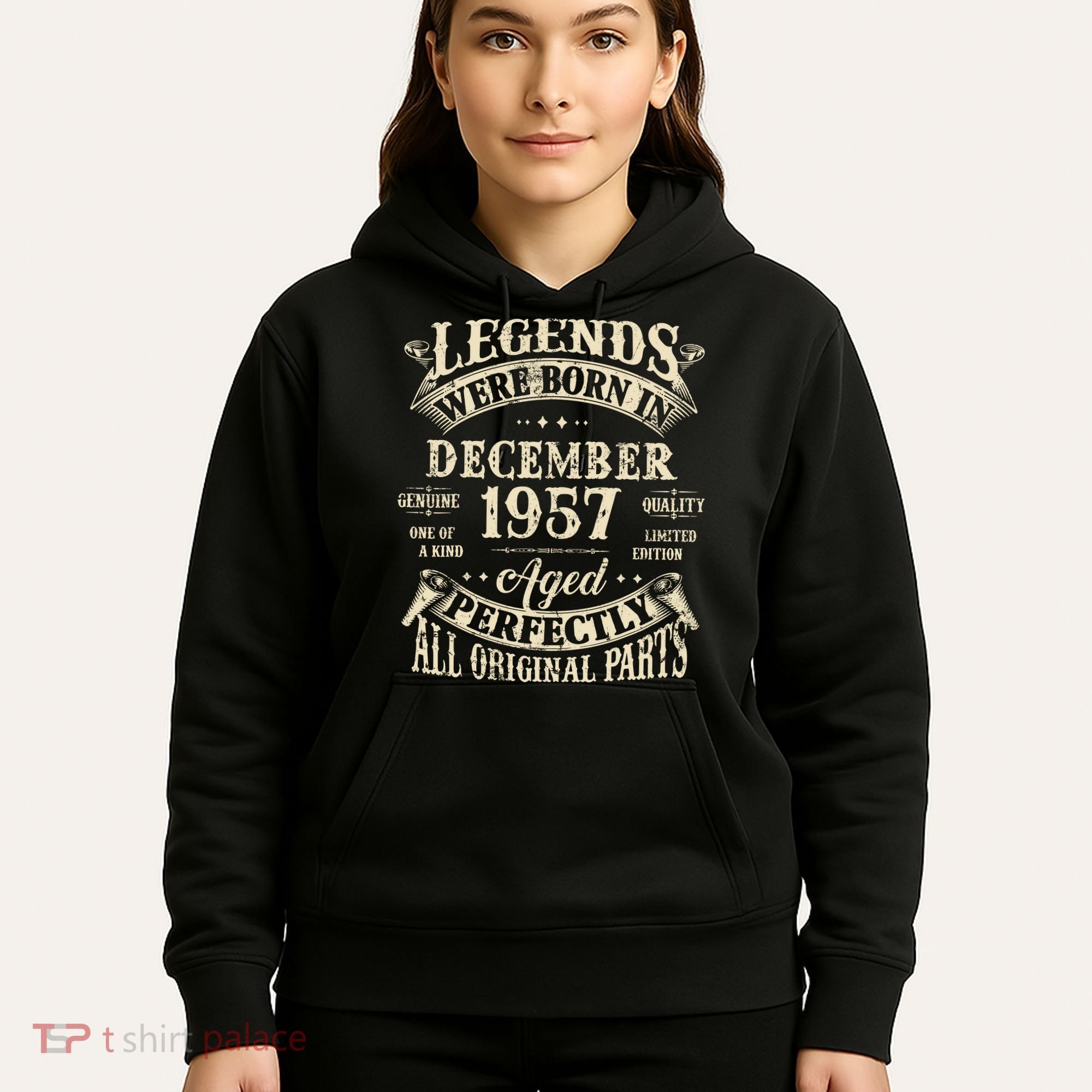 Birthday Gift 1957 Legend December 1957 Hoodie