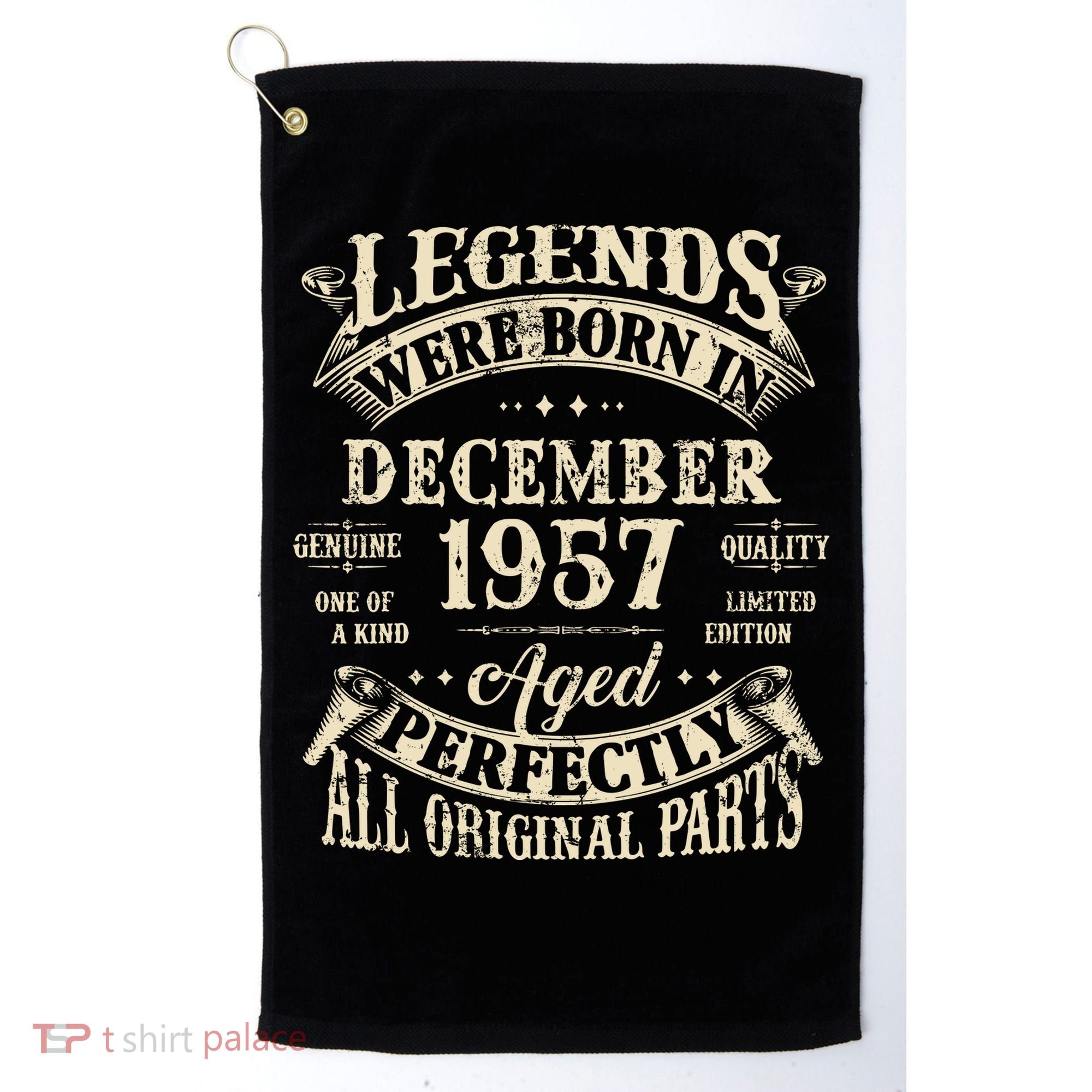 Birthday Gift 1957 Legend December 1957 Golf Towel