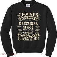 Birthday Gift 1957 Legend December 1957 Kids Sweatshirt thumb 0
