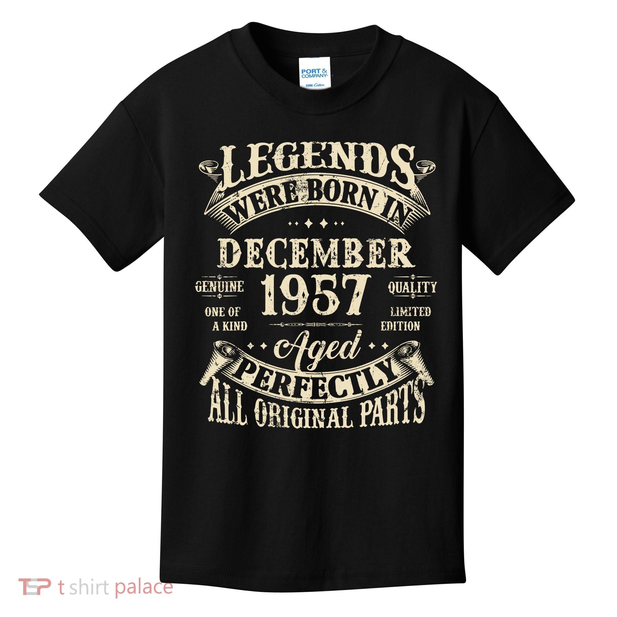 Birthday Gift 1957 Legend December 1957 Kids T-Shirt