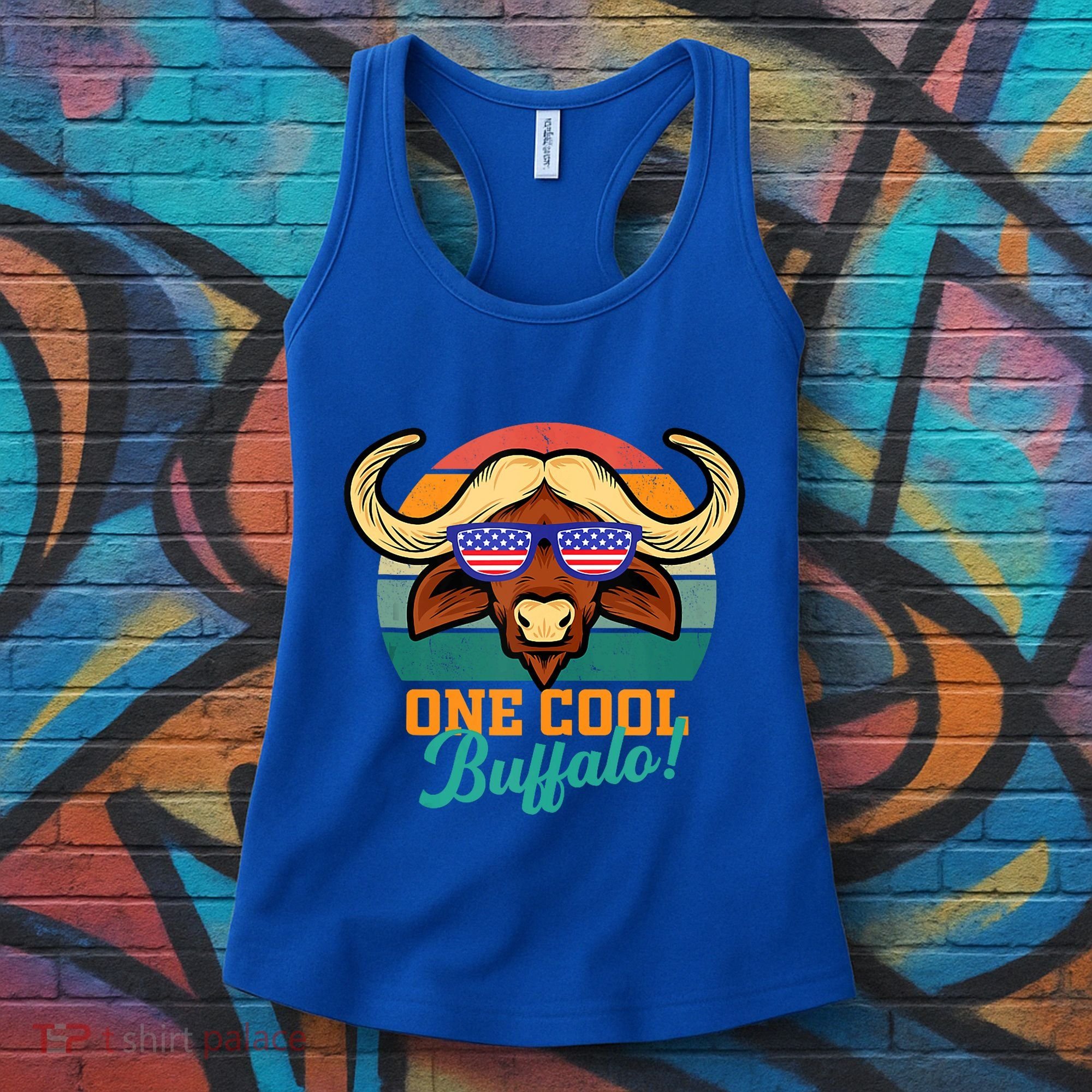 Buffalo Gifts Apparel Souvenirs Usa Flag Sports Tailgating Women's Tank Top