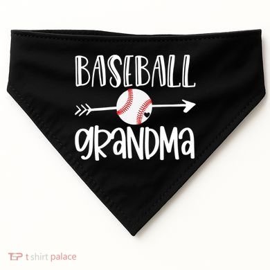 Baseball Grandma Arrow USA-Made Doggie Bandana