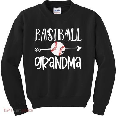 Baseball Grandma Arrow Kids Sweatshirt