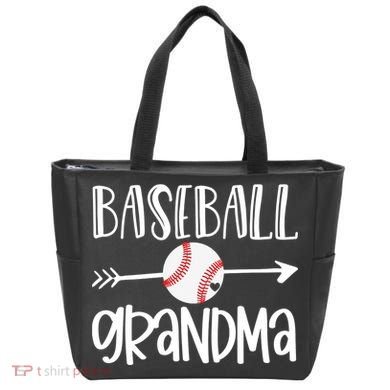 Baseball Grandma Arrow Tote Bag