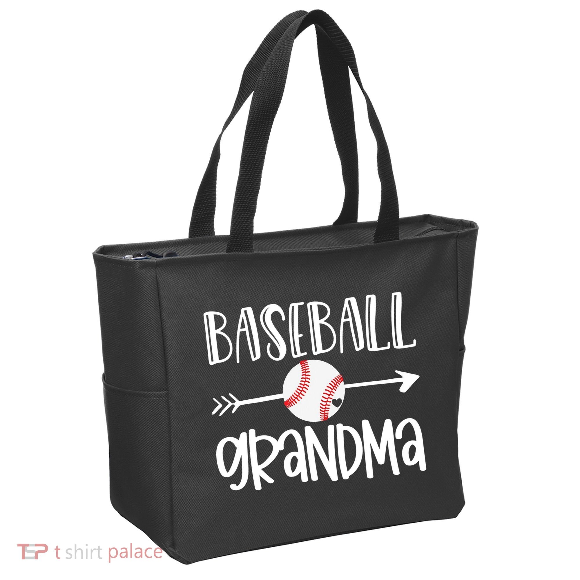 Baseball Grandma Arrow Tote Bag