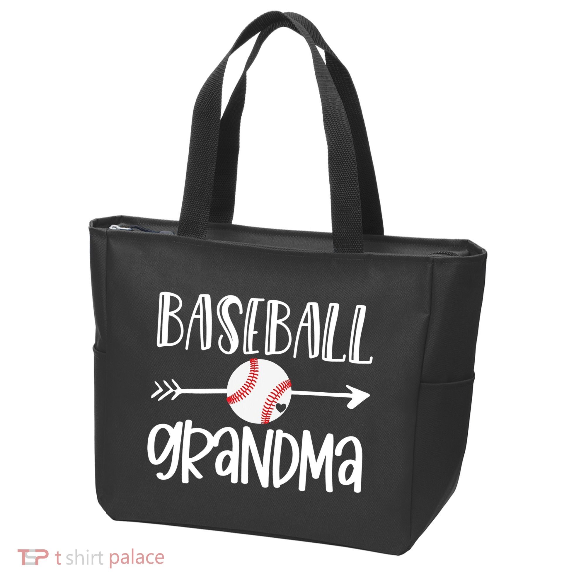 Baseball Grandma Arrow Tote Bag