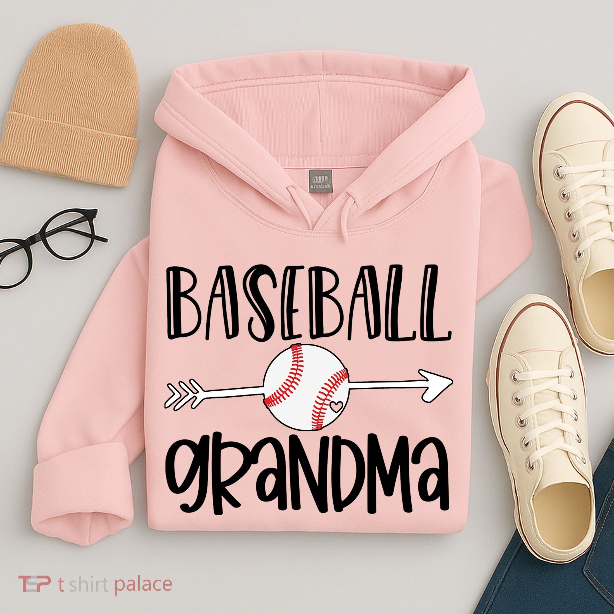 Baseball Grandma Arrow Hoodie