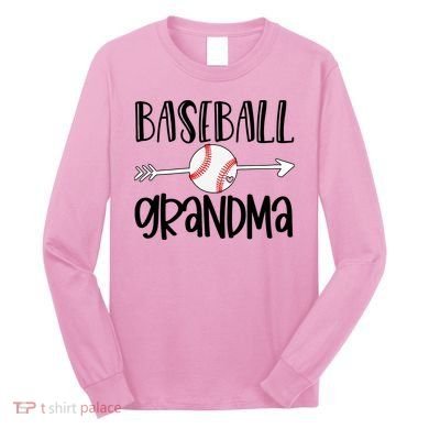 Baseball Grandma Arrow Long Sleeve Shirt