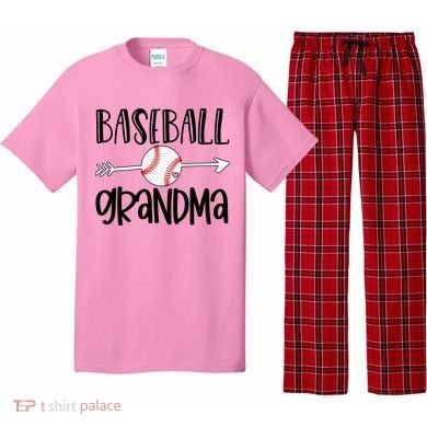 Baseball Grandma Arrow Pajama Set