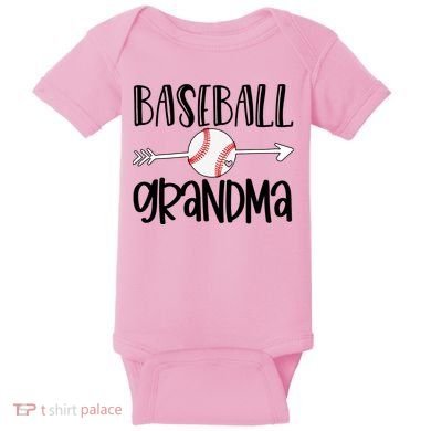 Baseball Grandma Arrow Baby Bodysuit