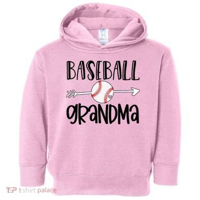 Baseball Grandma Arrow Toddler Hoodie