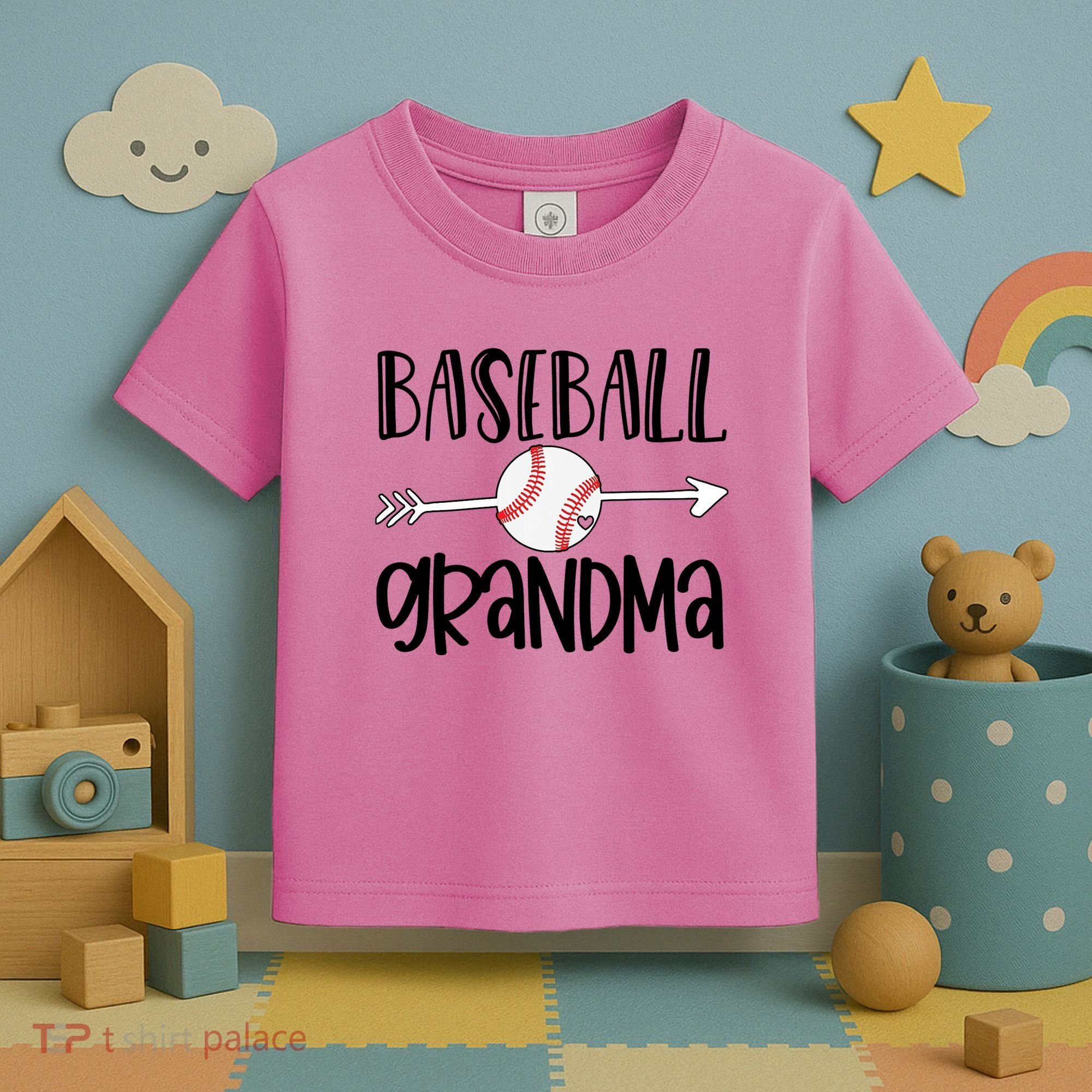 Baseball Grandma Arrow Toddler T-Shirt