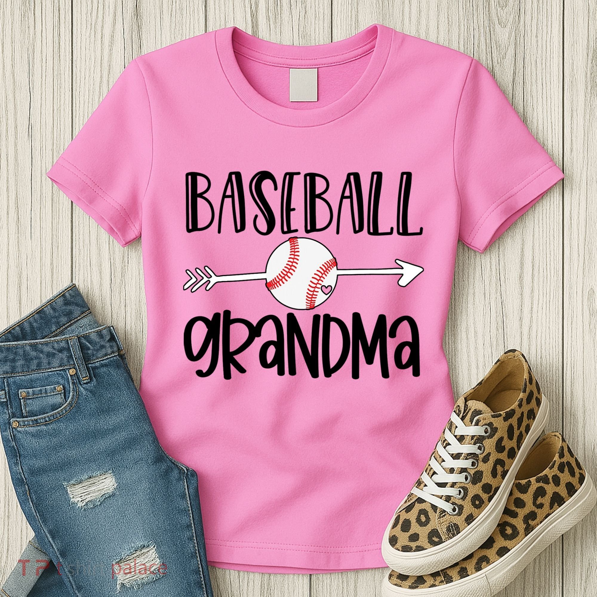 Baseball Grandma Arrow Women's T-Shirt
