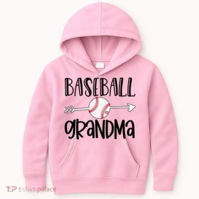 Baseball Grandma Arrow Kids Hoodie
