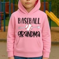 Baseball Grandma Arrow Kids Hoodie thumb 2