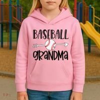Baseball Grandma Arrow Kids Hoodie thumb 3