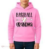 Baseball Grandma Arrow Kids Hoodie thumb 4