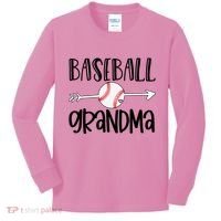 Baseball Grandma Arrow Kids Long Sleeve Shirt thumb 0