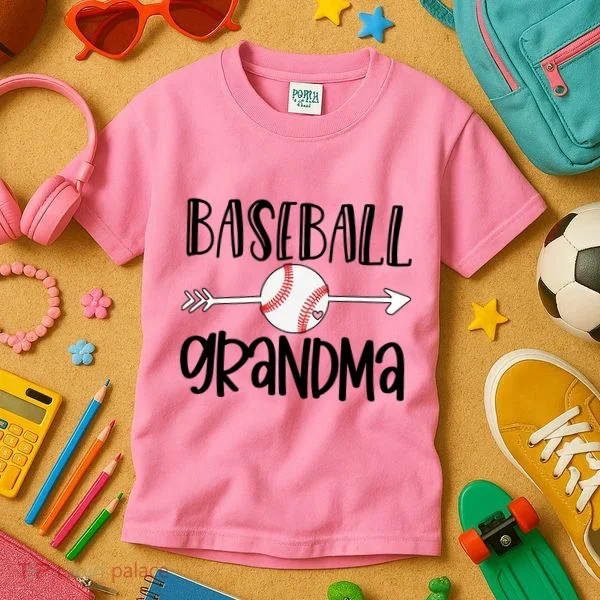 Baseball Grandma Arrow Kids T-Shirt