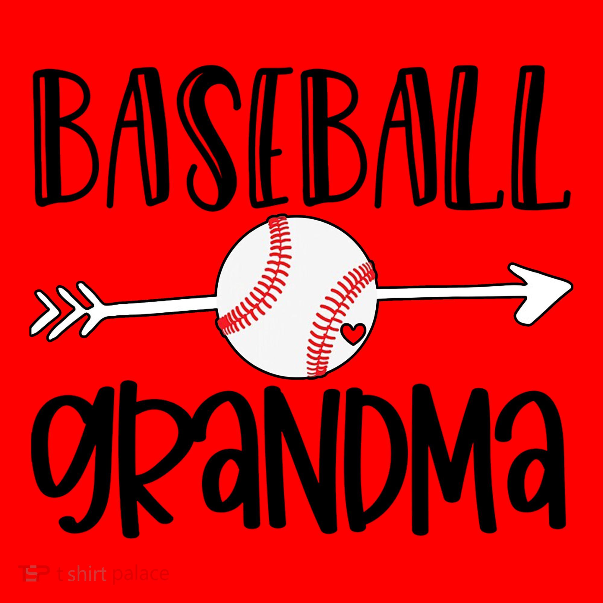 Baseball Grandma Arrow Santa Hat