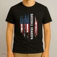 Baseball Grandpa American Flag Grandson Papa 4th Of July T-Shirt thumb 3
