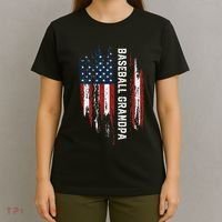 Baseball Grandpa American Flag Grandson Papa 4th Of July T-Shirt thumb 4