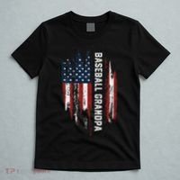 Baseball Grandpa American Flag Grandson Papa 4th Of July T-Shirt thumb 5