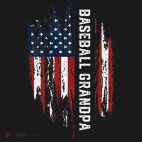 Baseball Grandpa American Flag Grandson Papa 4th Of July T-Shirt thumb 7