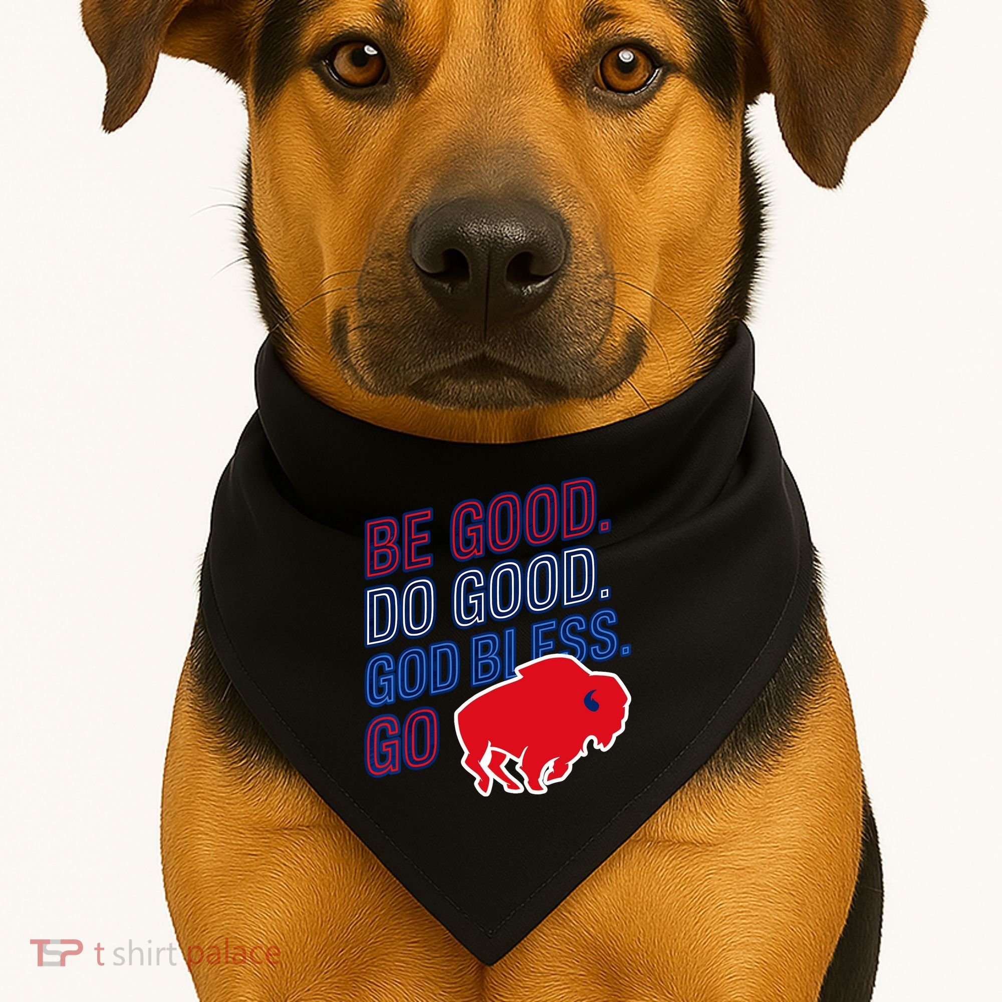 Be Good And Do Good God Bless Go Buffalo USA-Made Doggie Bandana