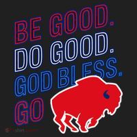 Be Good And Do Good God Bless Go Buffalo Golf Towel thumb 3