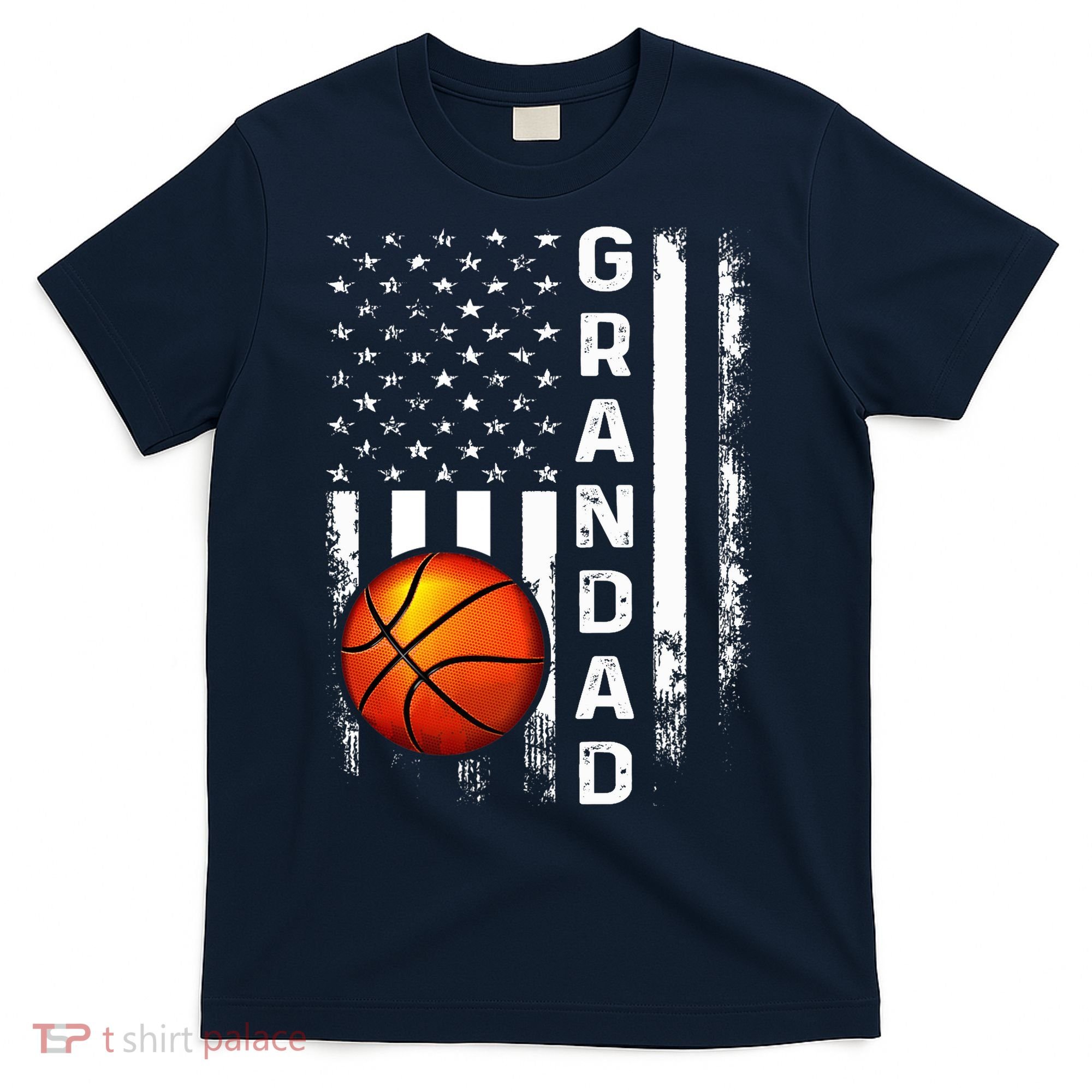 Basketball Grandad American Flag Vintage Christmas Xmas Premium T-Shirt