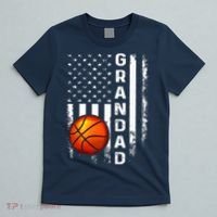 Basketball Grandad American Flag Vintage Christmas Xmas Premium T-Shirt thumb 5