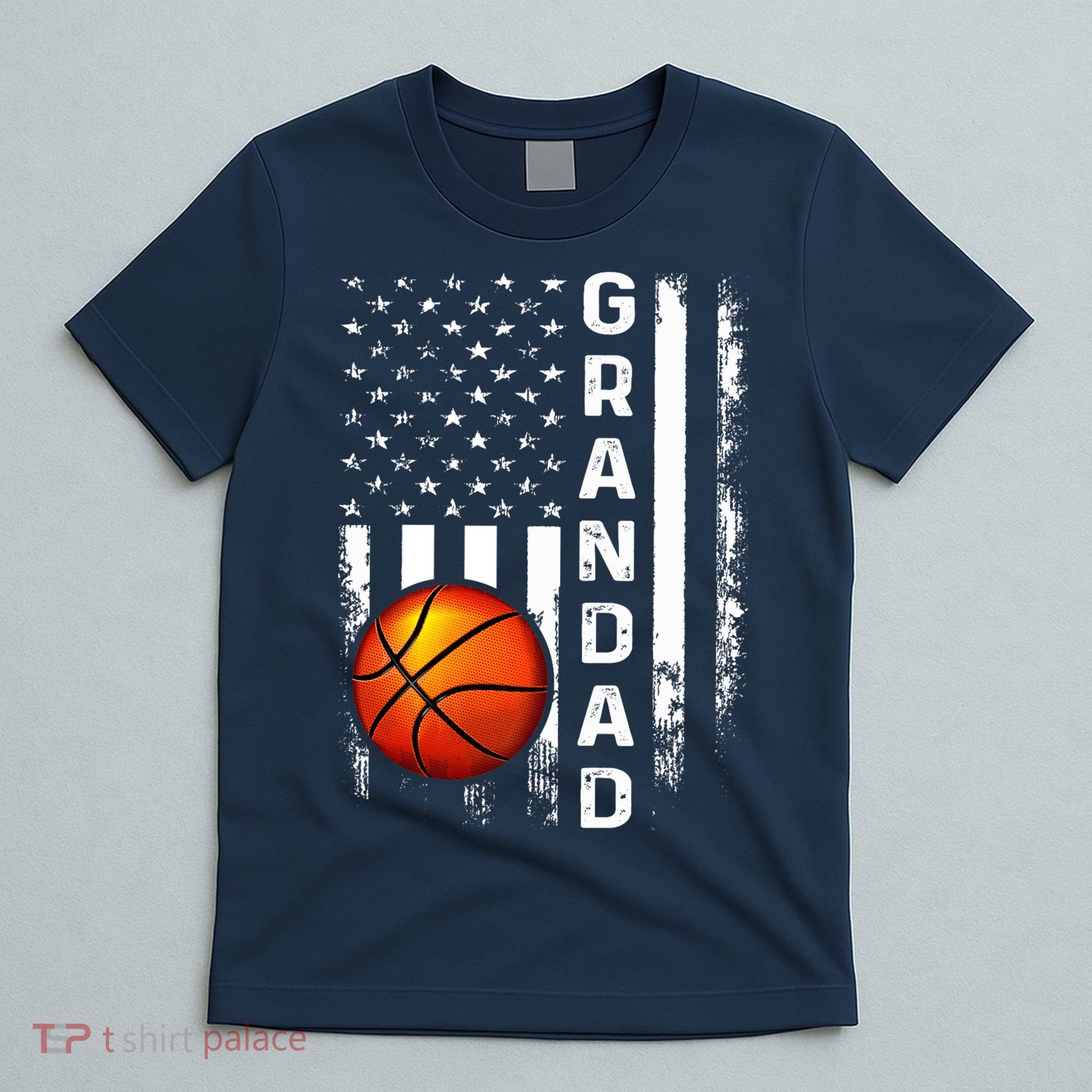 Basketball Grandad American Flag Vintage Christmas Xmas Premium T-Shirt