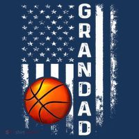 Basketball Grandad American Flag Vintage Christmas Xmas Premium T-Shirt thumb 7