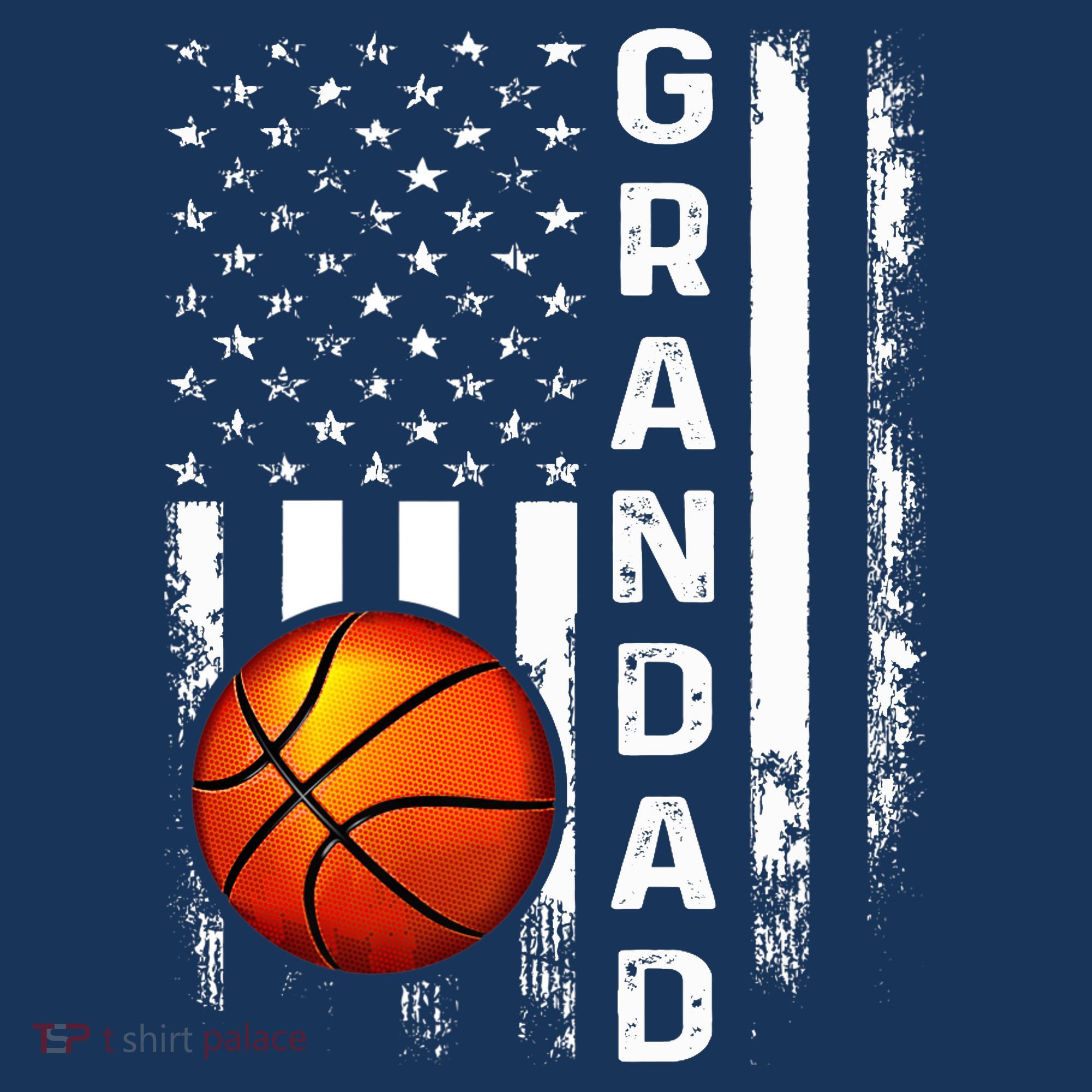 Basketball Grandad American Flag Vintage Christmas Xmas Premium T-Shirt