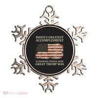 Bidens Greatest Accomplishment Is Showing People How Great Trump Was Usa Ornament thumb 0