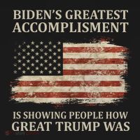 Bidens Greatest Accomplishment Is Showing People How Great Trump Was Usa Ornament thumb 1