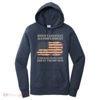 Bidens Greatest Accomplishment Is Showing People How Great Trump Was Usa Women's Hoodie thumb 0