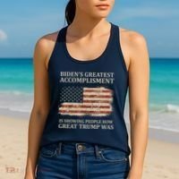 Bidens Greatest Accomplishment Is Showing People How Great Trump Was Usa Women's Tank Top thumb 2