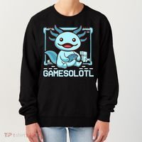 Boy Gamesolotl Axolotl Video Gamer Funny Gaming Women's Sweatshirt thumb 0