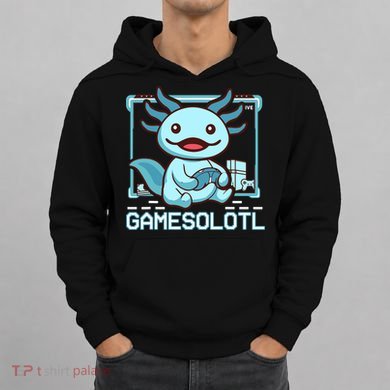 Boy Gamesolotl Axolotl Video Gamer Funny Gaming Hoodie