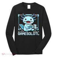 Boy Gamesolotl Axolotl Video Gamer Funny Gaming Long Sleeve Shirt thumb 0