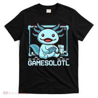 Boy Gamesolotl Axolotl Video Gamer Funny Gaming T-Shirt thumb 0