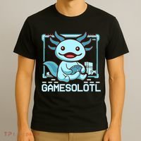 Boy Gamesolotl Axolotl Video Gamer Funny Gaming T-Shirt thumb 3