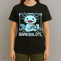 Boy Gamesolotl Axolotl Video Gamer Funny Gaming T-Shirt thumb 4