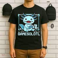 Boy Gamesolotl Axolotl Video Gamer Funny Gaming T-Shirt thumb 6