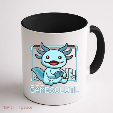 Boy Gamesolotl Axolotl Video Gamer Funny Gaming Coffee Mug back